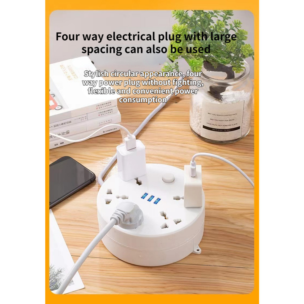 Universal Power Extension Board Circular Flexibility Extension Cord 5 ...