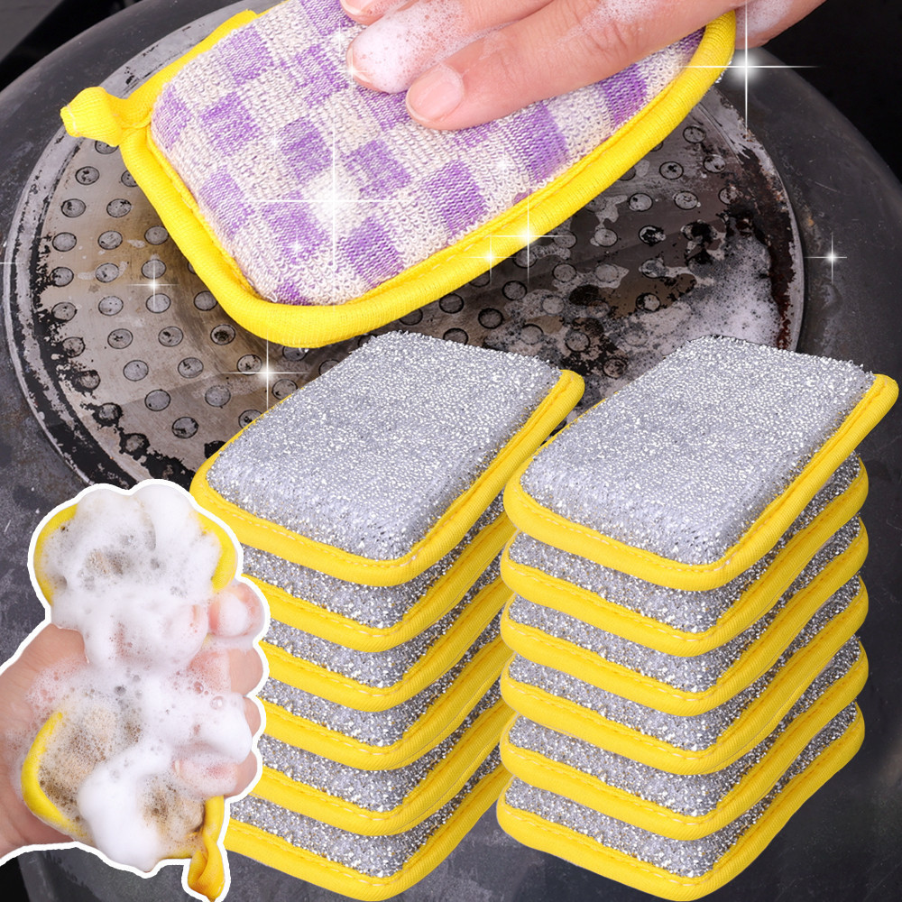 5Pcs Diamond Sand Scouring Pads - Removing Rust Rag - Double-sided ...