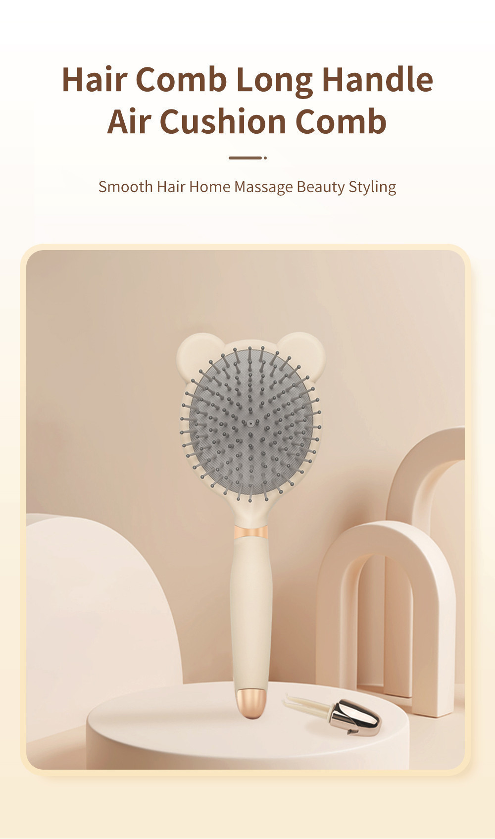 Simplus Hair Comb Long Handle Air Cushion Comb Smooth Hair Home Massage ...
