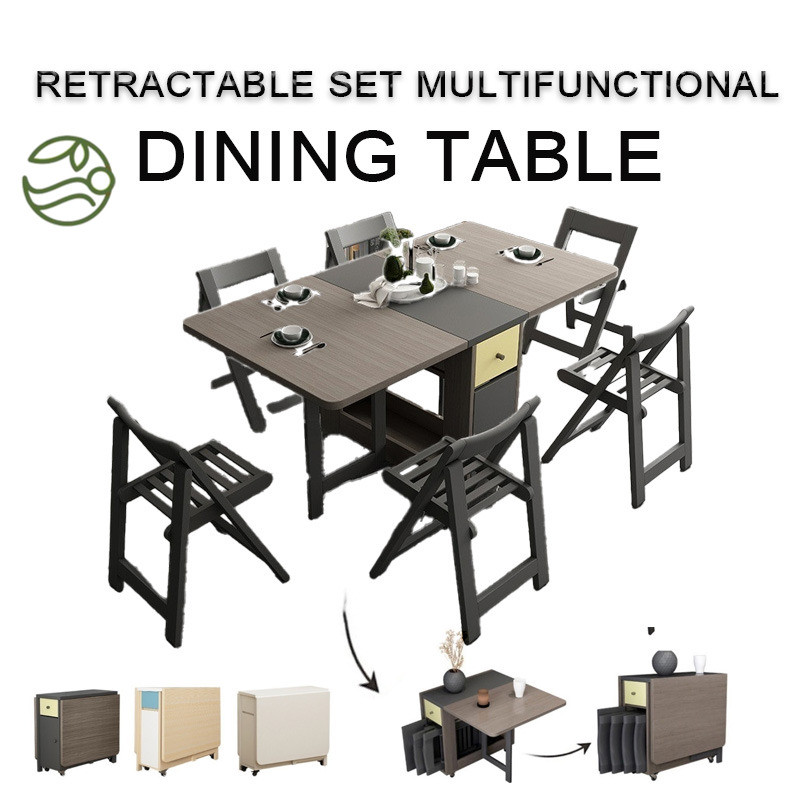 SAD Dining Table Set Multifunctional Table Retractable Set ...