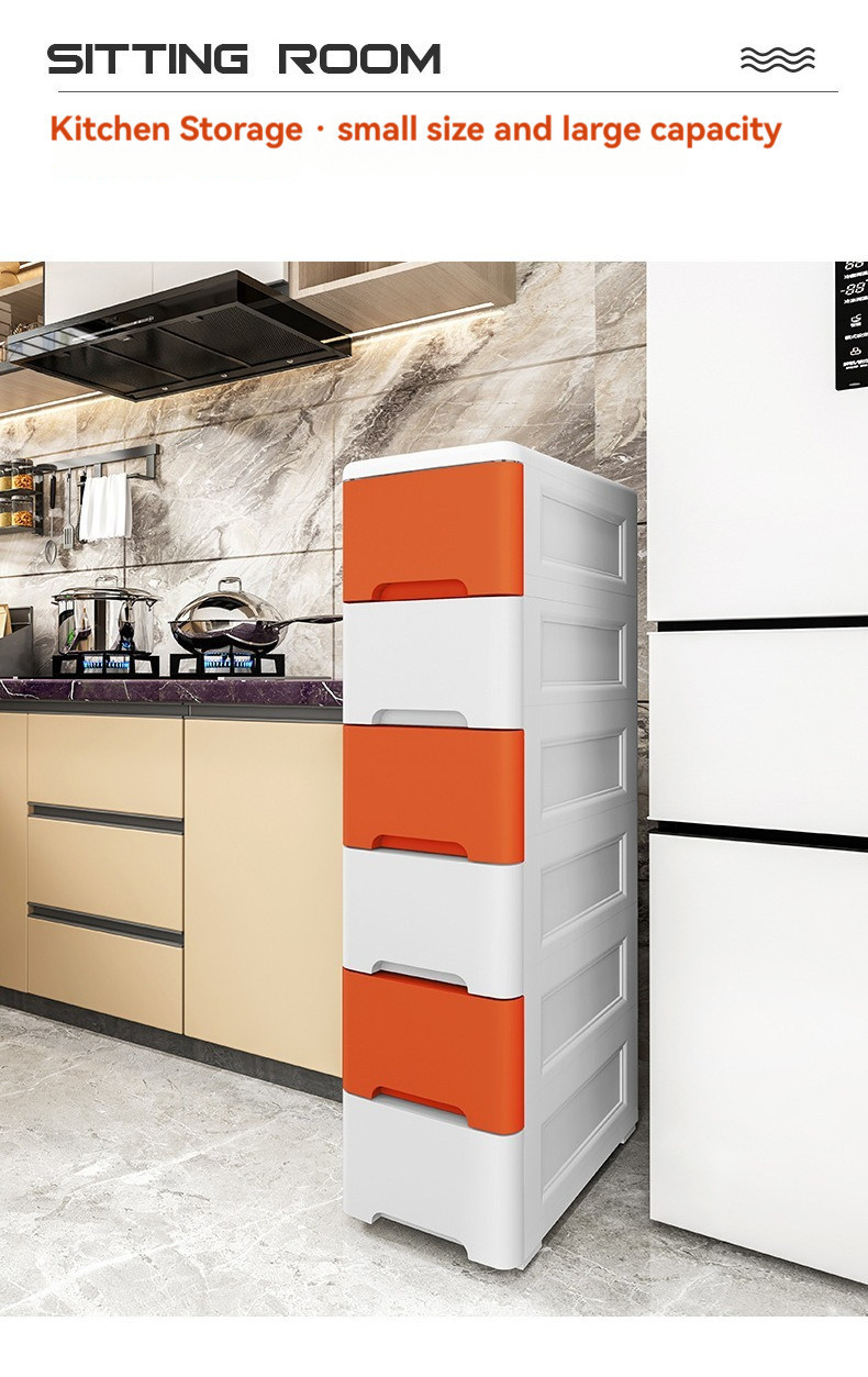 Kitchen Bathroom Gap Storage Cabinet Plastic Multi-Layer Storage Box ...