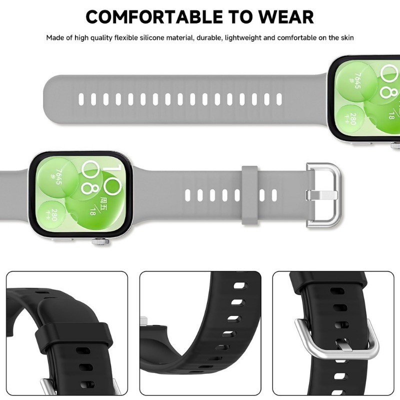 Silicone Strap Compatible for Fit3 Waterproof Replacement Wristband