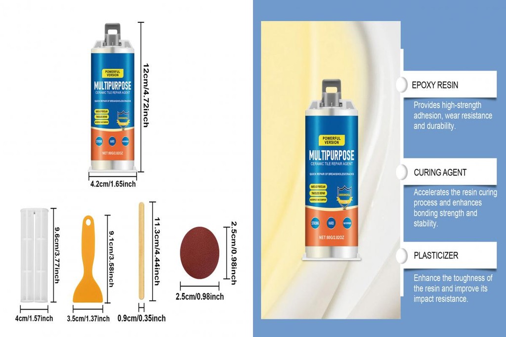 Shapxp Tile Crack Filler Agent Epoxy Tile Repair Kit Waterproof Tile