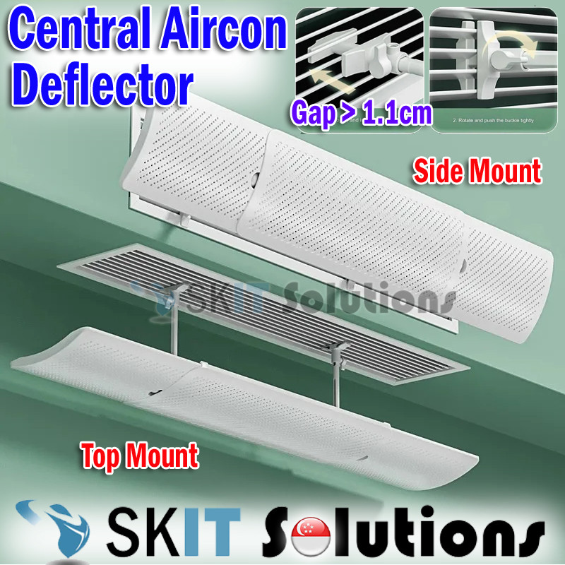 Central Aircon Wind Deflector Grid Ceiling Duct Airflow Diverter Air ...