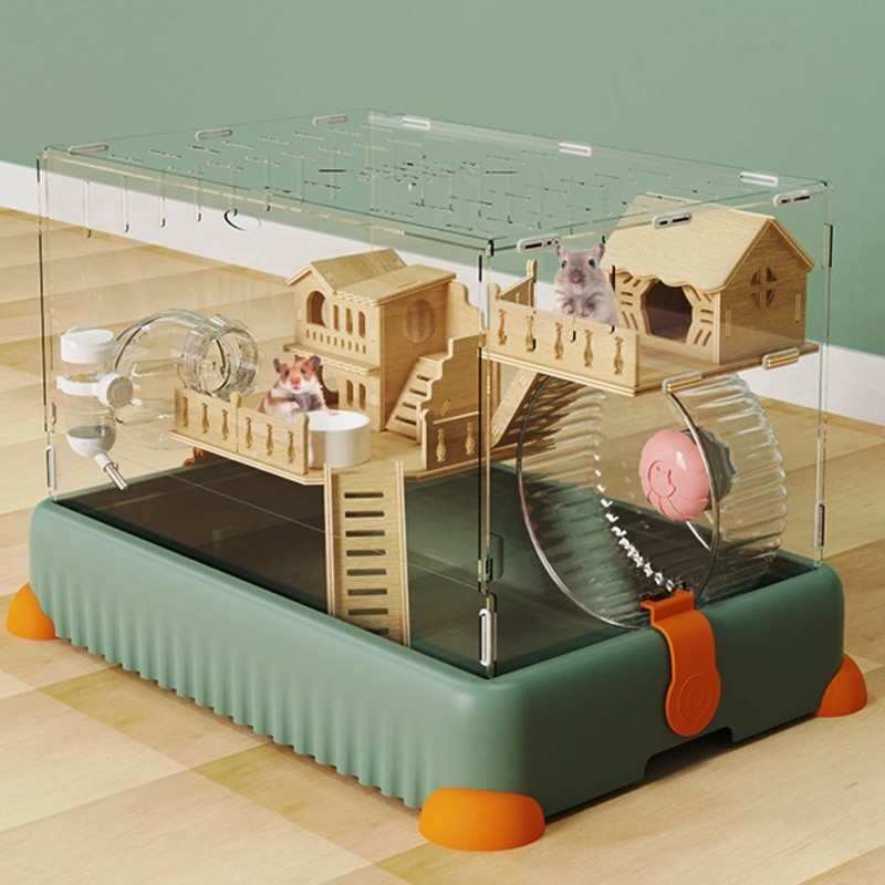 Image showcasing Hamster Cage Acrylic Hamster Cage Large Villa Specific Large Space Cage ...
