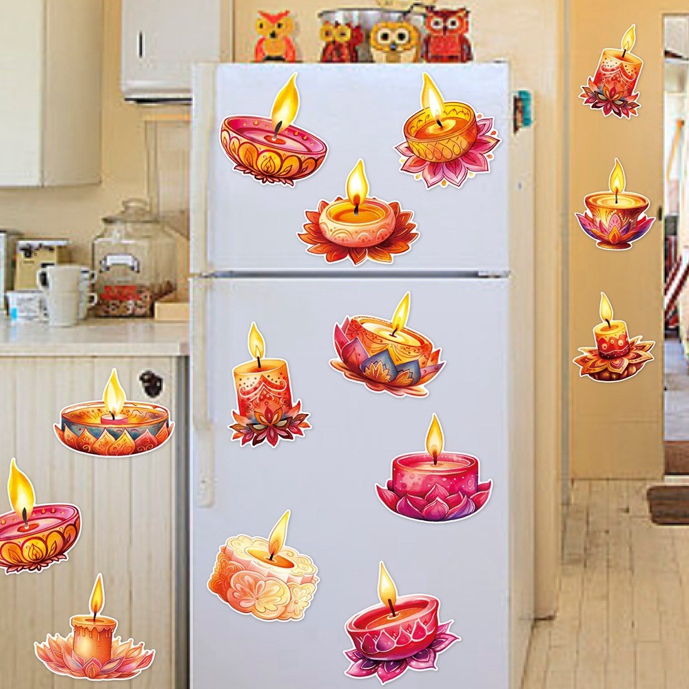 【24pcs/set】2024 New Diwali Wall Stickers Deepavali Festival Party