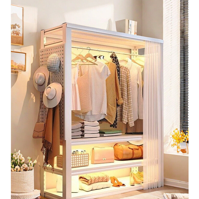Shelves, rental clothes hat racks, free assembly DIY floor standing ...