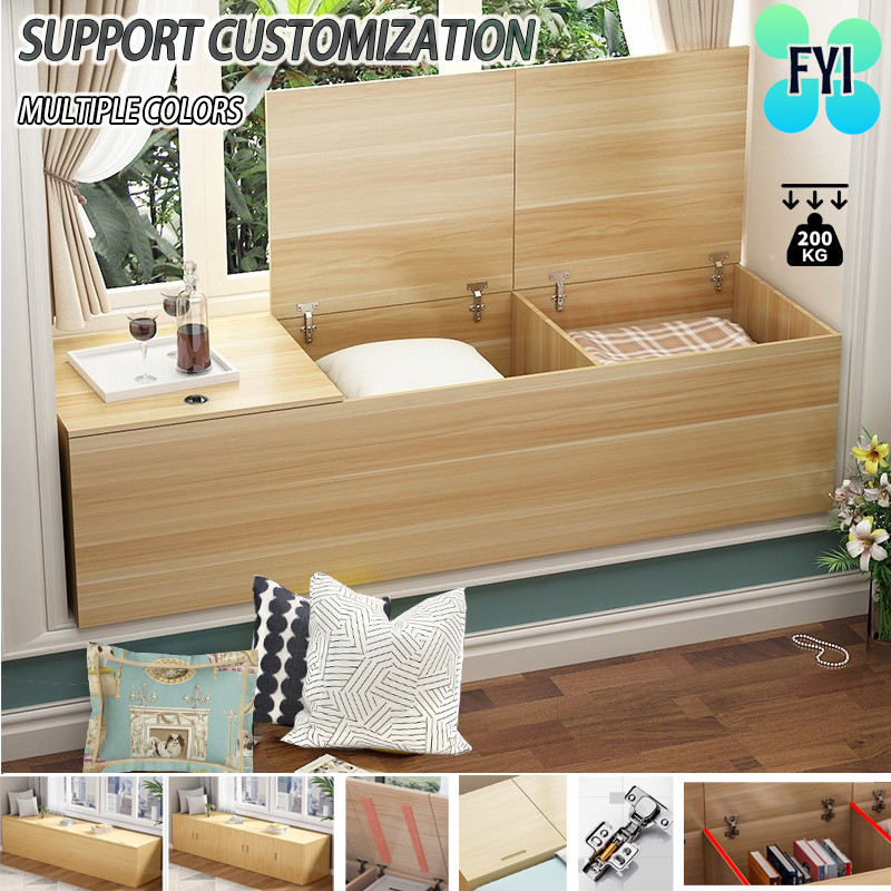 FYI Storage Cabinet Locker Solid Wood Bay Window Sit Can Be Customized ...