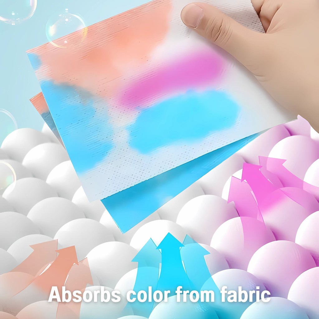 100pcs Anti Dye Paper Color Absorb Sheet Fabric Colour Absorb Washing ...