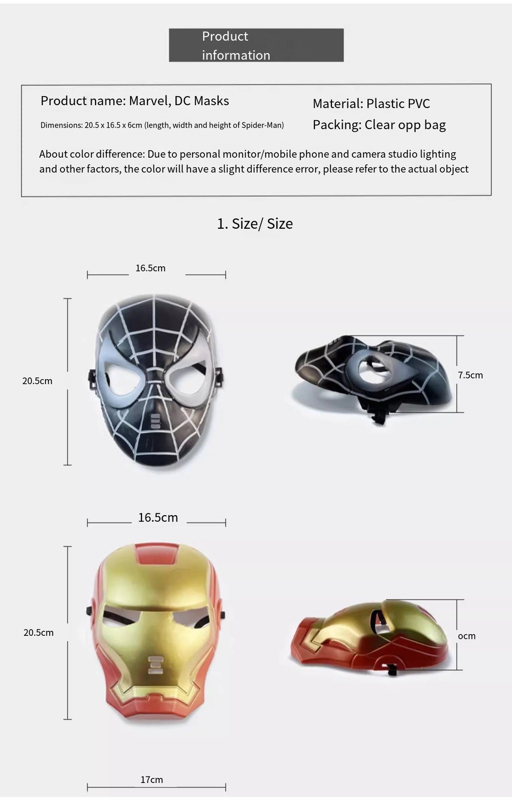 SG EmmAmy® Led Glow EL Light SpiderMan Mask Iron Man Captain America