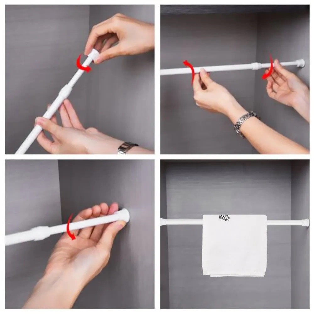 Compression Tension Slim Rod Extendable Pole Stick for Light Window ...