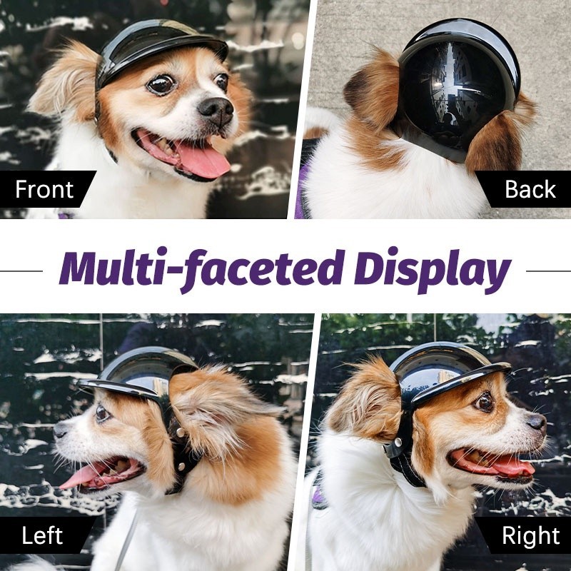 HamshMoc Motorcycle Dog Helmet Multi-sport Dog Hard Hat with Adjustable ...