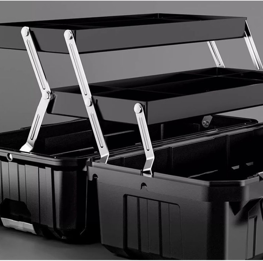 3Tiers Portable Tool Box Plastic Toolbox Storage Home Multifunction