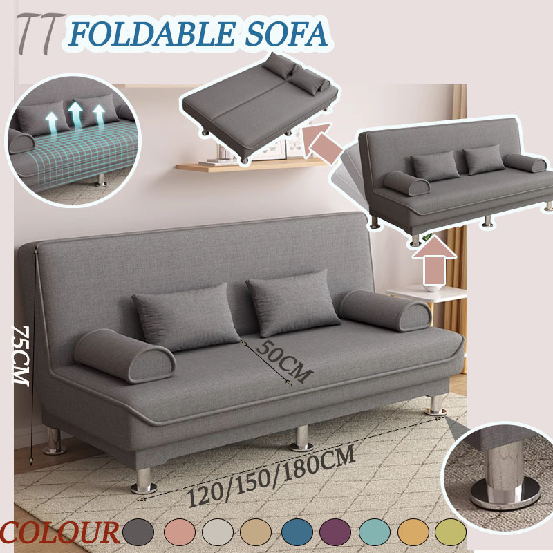 TT Sofa Foldable Sofa Bed Double Room Bedroom Simple Lazy Cot 2 3 4 ...