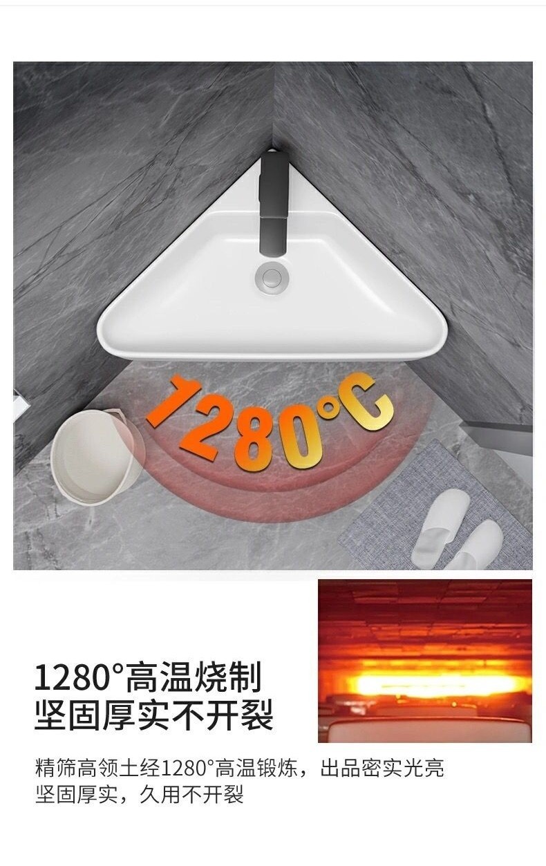 Triangle basin wash basin small apartment bathroom bathroom balcony ...