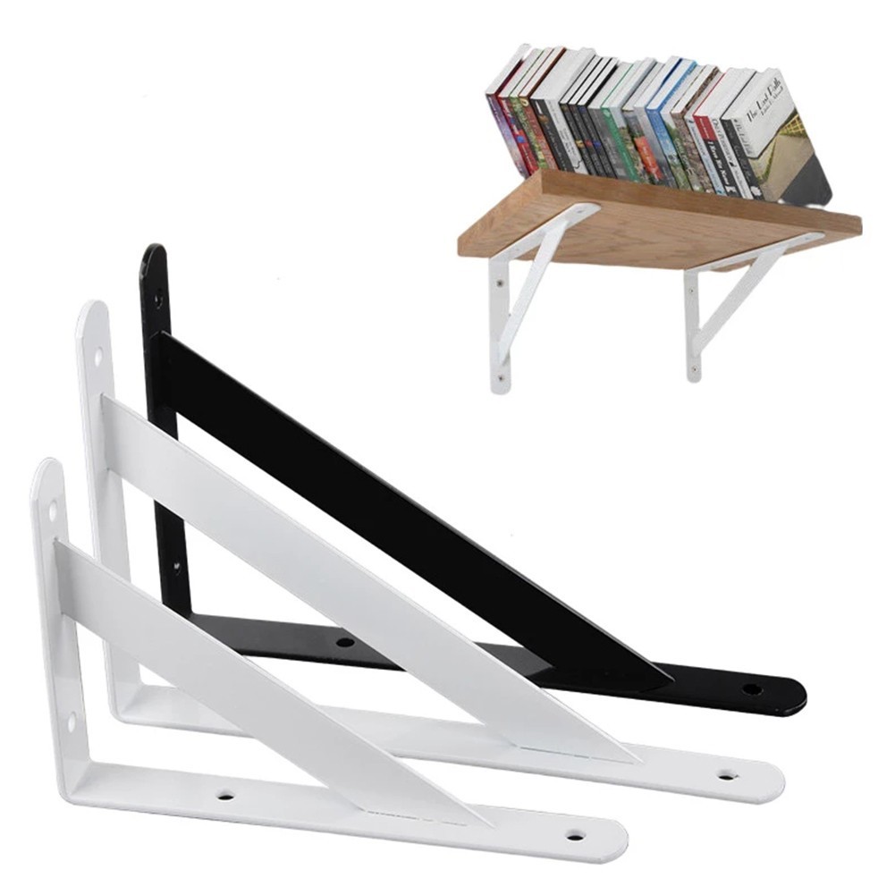 FSFO_2 x Metal Shelf Bracket L Shape Thickened Corner Brace Shelf Right