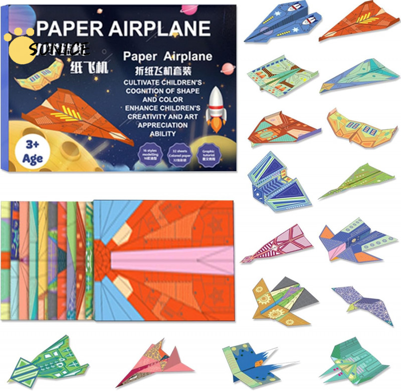 Paper Airplane Kit Pre-Cut Paper Airplane Paper STEM Paper Airplane Toy ...