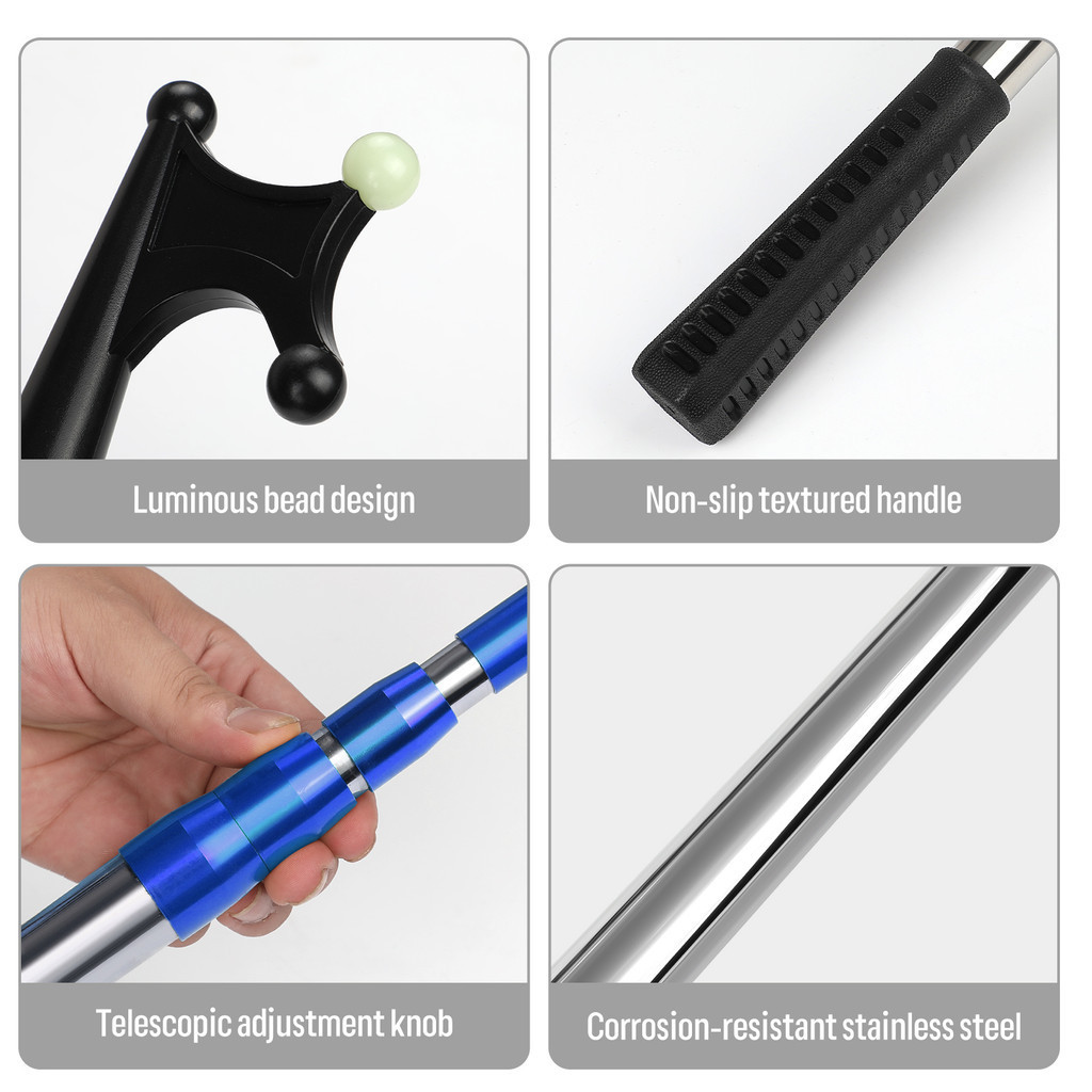 SANLIKE Telescoping Boat Hooks Adjustable Boat Push Hook Rod with ...