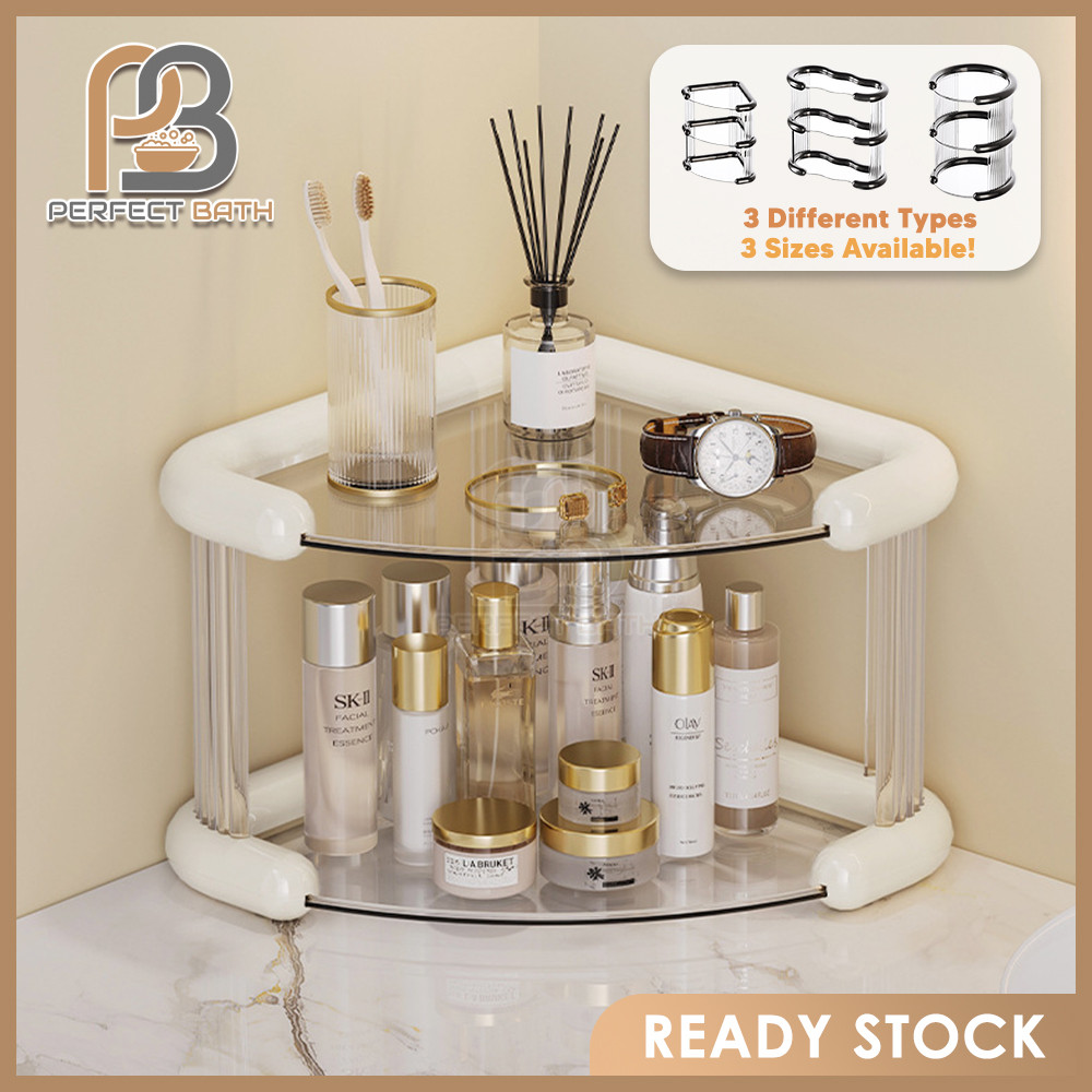 Perfect Bath Transparent Cosmetic Rack Bathroom Storage Rack Organizer ...