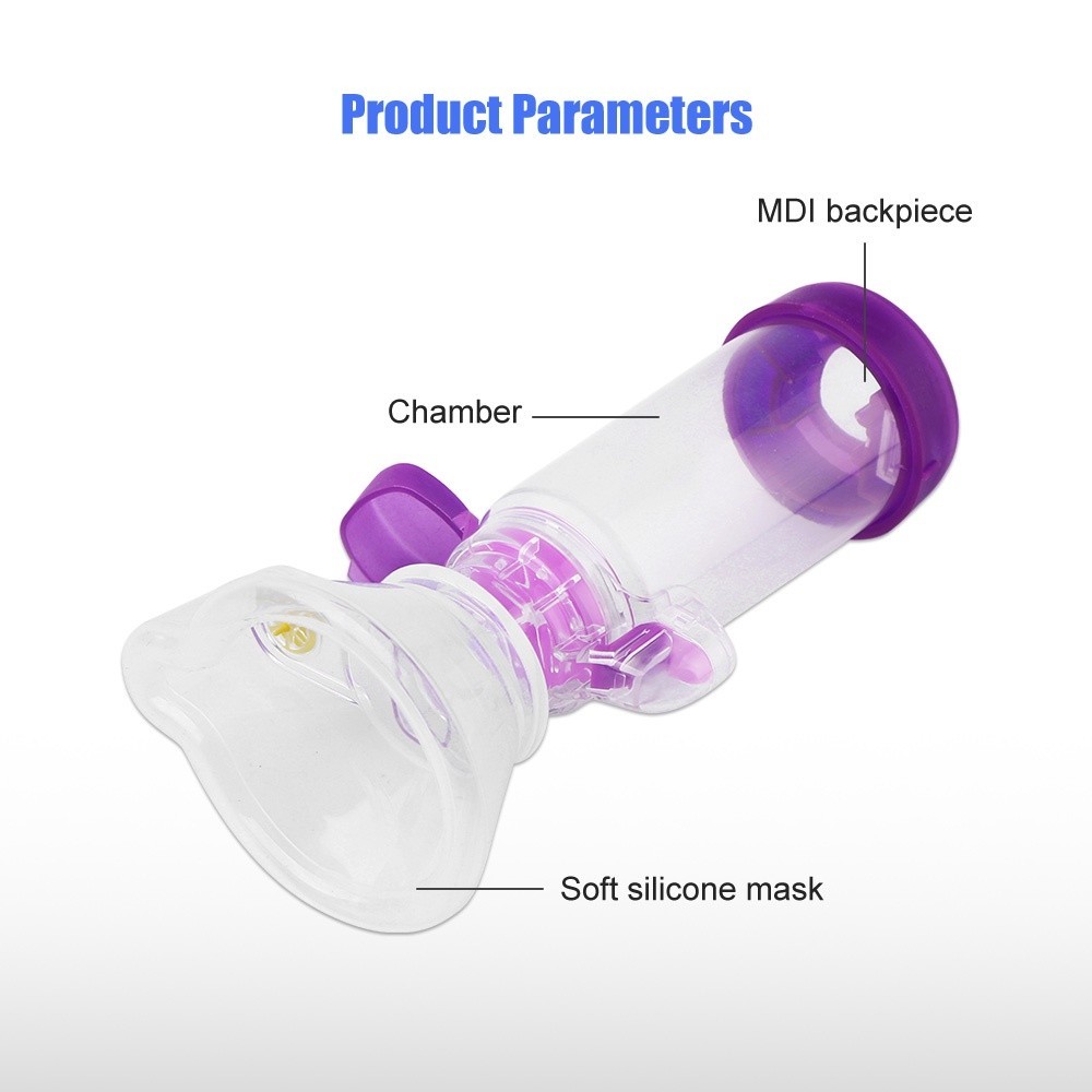 JBMBHC Asthma Inhaler Fog Cup Aerochamber Spacer with Silicone Mask for ...