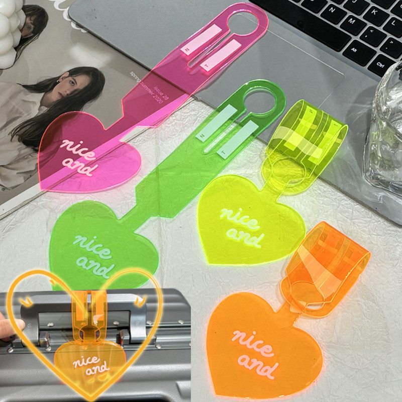 [Wholesale Price] LoveHeart PVC Luggage Labels Travelling Name ID