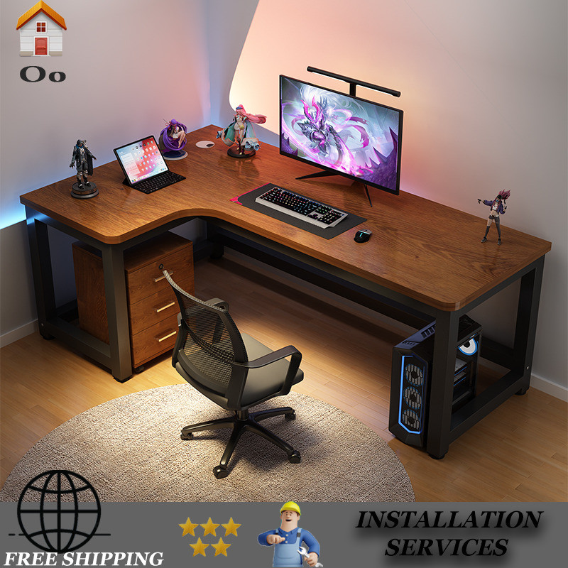 Oo Computer Table L Shaped E-sport Design Study Home Office Desk Gaming ...
