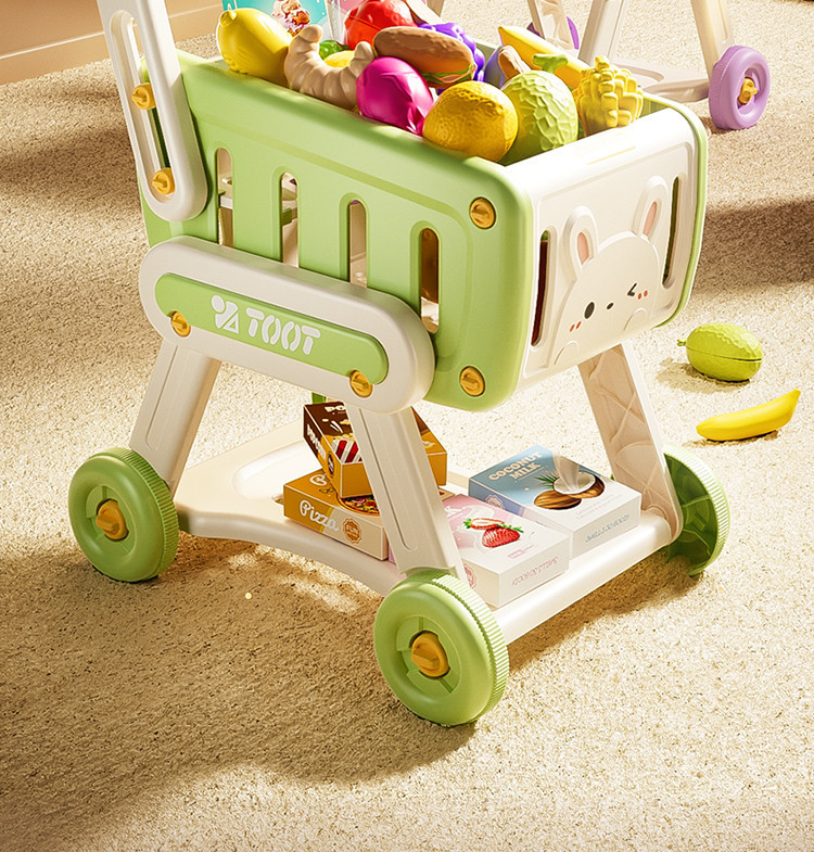 Shopping Cart Pretend Play Cute Trolley Supermarket Kids Educational ...