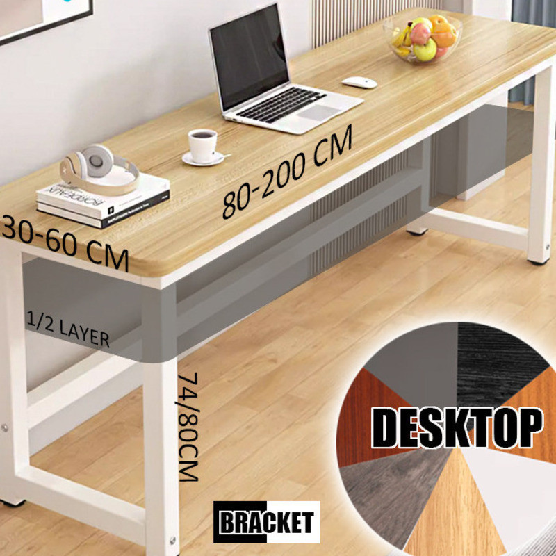 Nordic Study Computer Laptop Office Long Learning Desk Rectangular ...