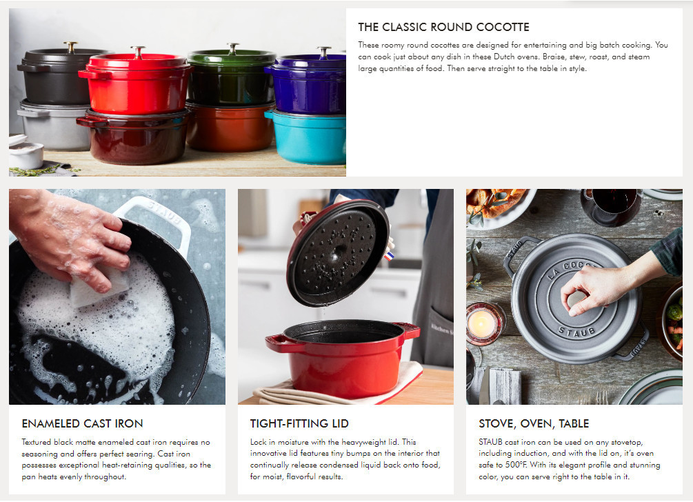 staub Cocotte Ronde 22cm 2.6L Staub 