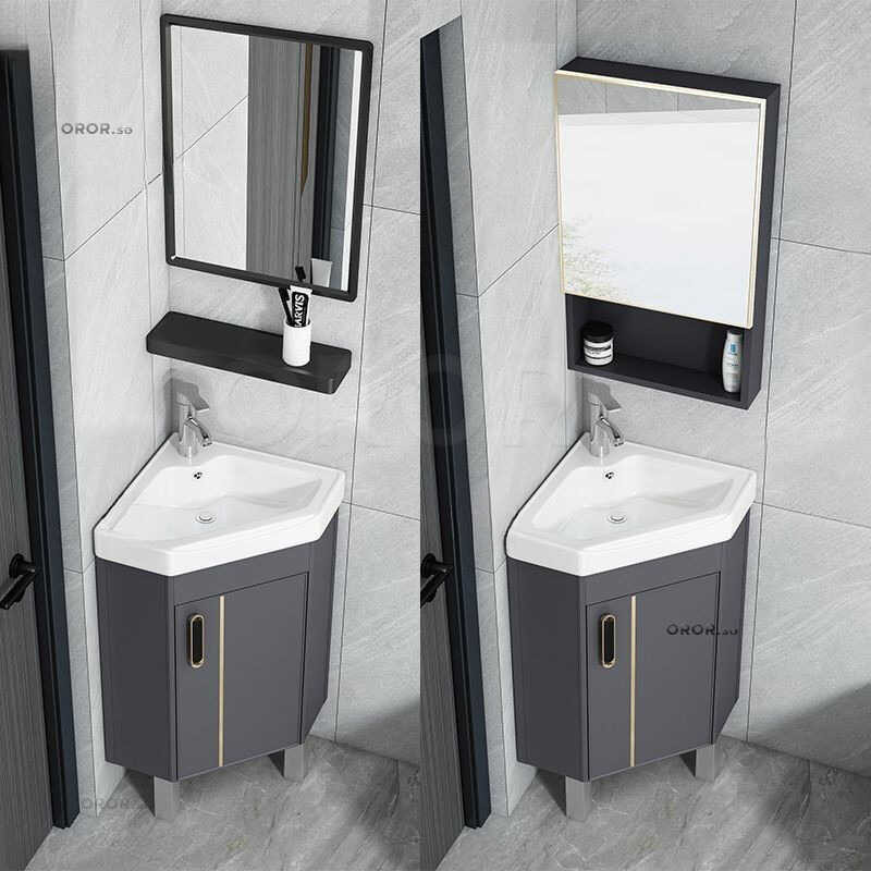 Bathroom Cabinet Corner Bathroom Cabinet Triangle Hand Basin Floor ...