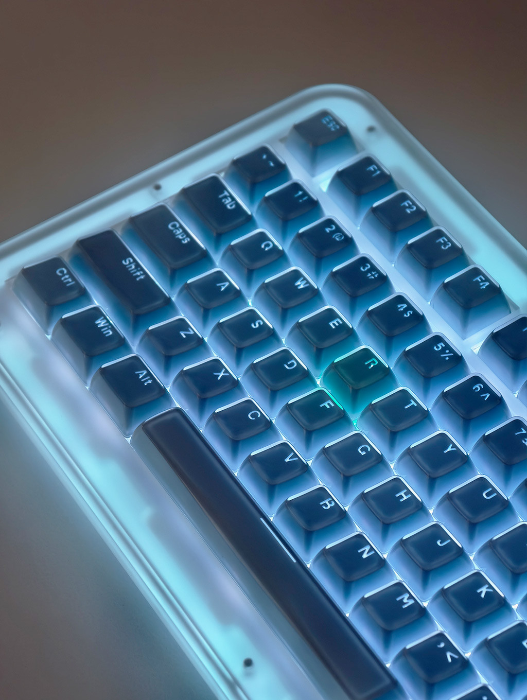 Blue Jelly Keycaps OEM Profile 136 Keys PC PBT Letter Light ...