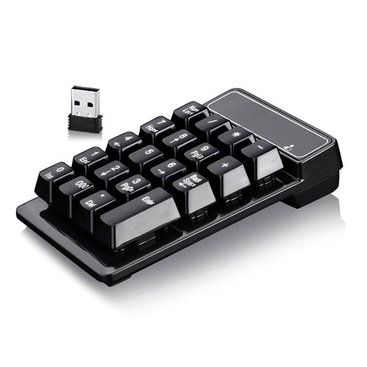 Mini 2.4G Wireless USB Wired Numeric Keypad 19 Keys Digital Number Pad ...