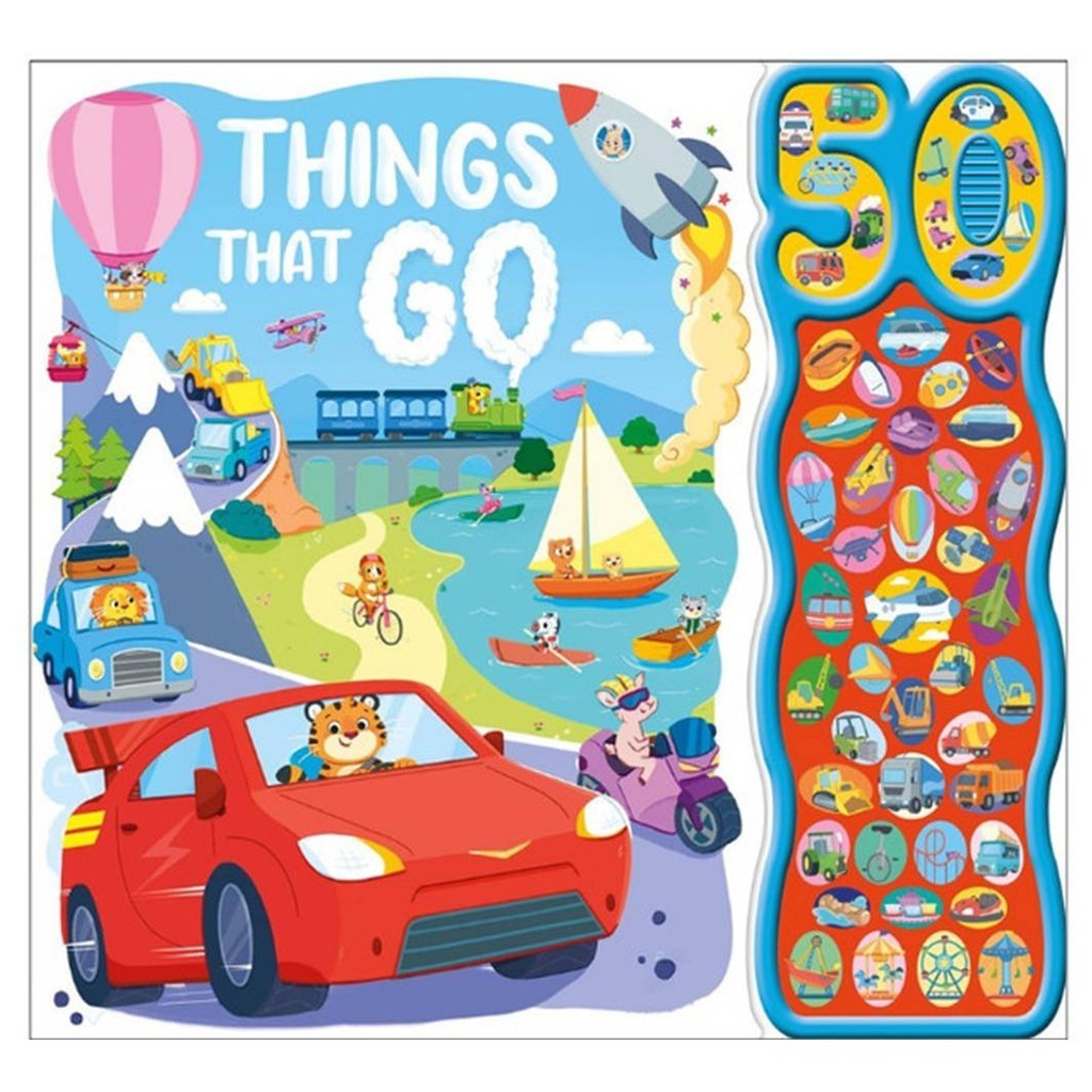 Things That Go Giant Sound Book For Kids To Learn 50 Vehicle Sounds ...