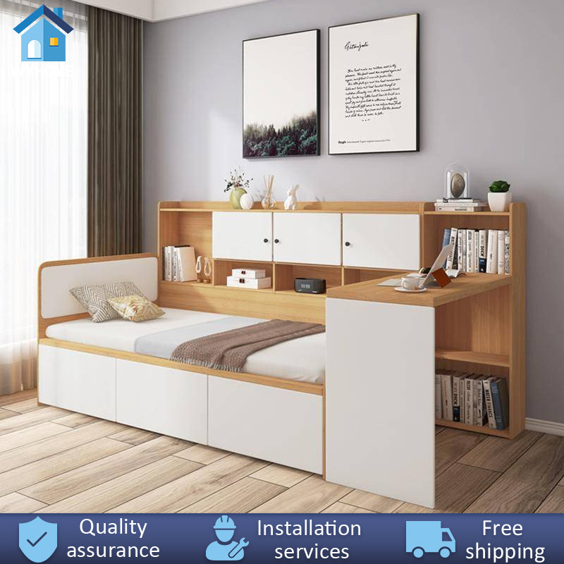WY High Box Storage Bed Small Apartment Room Tatami Modern Simple — free download