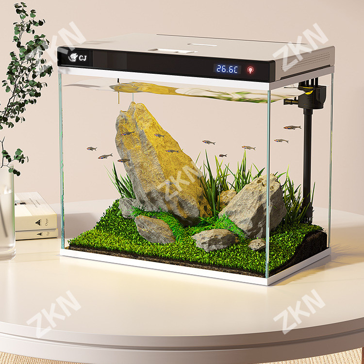 Tank Room Living Fish Glass Smart Small Fish Tank Self-Circulating ...