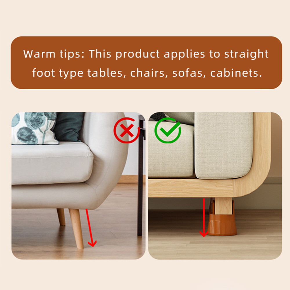 6-8Cm Table Leg Extender Height Adjustable Table Foot Pads Furniture ...
