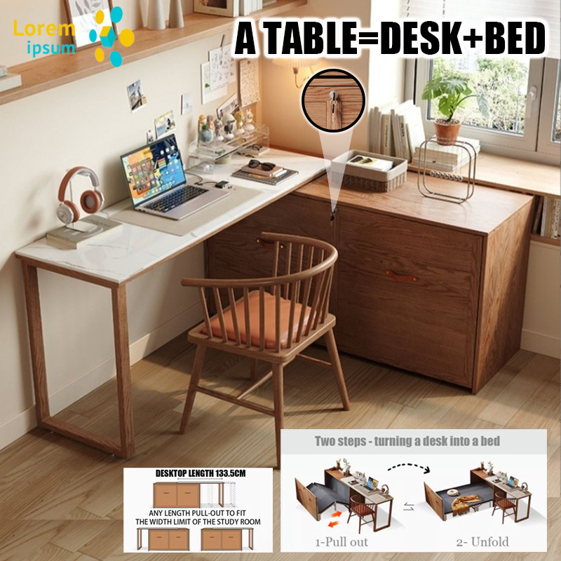 ELE Folding Solid Wood Multi-Functional InvisibleTable Table Lunch ...