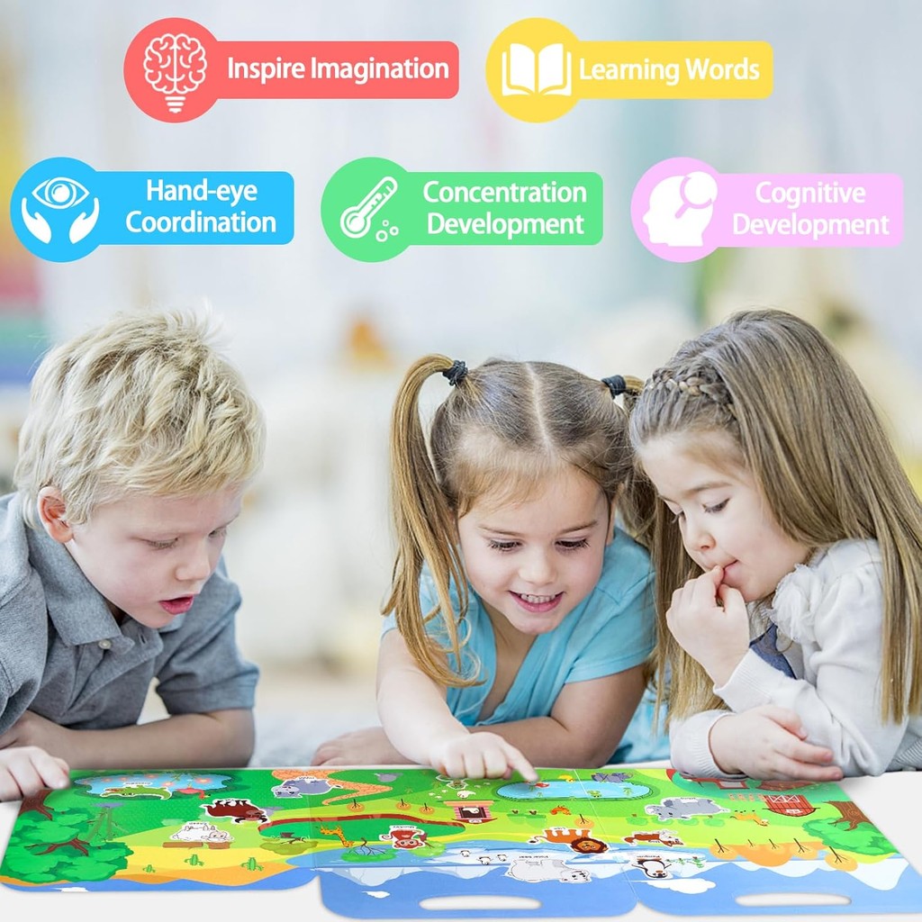 Reusable Sticker Activity Book Travel Toys Early Learning Jelly ...