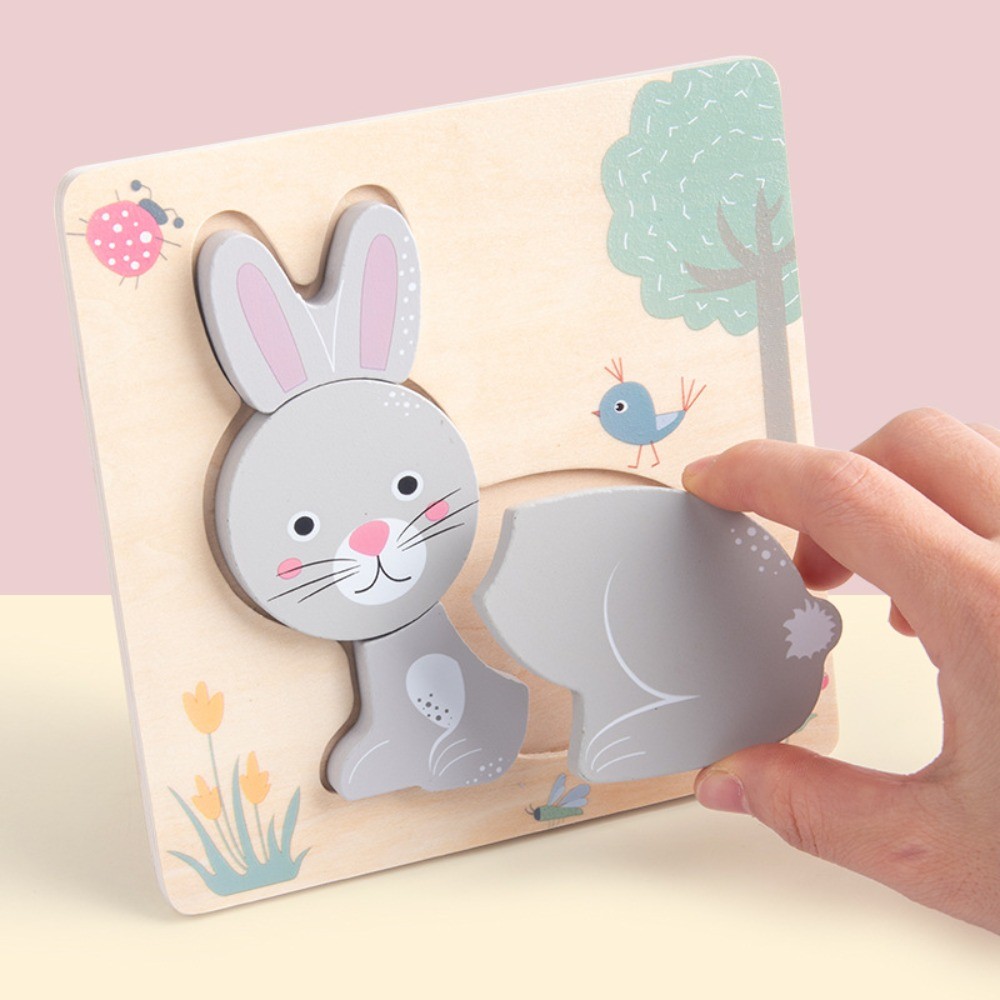 Wooden 3D Animal Puzzle – New Cartoon-Themed Learning Toy for Toddlers ...