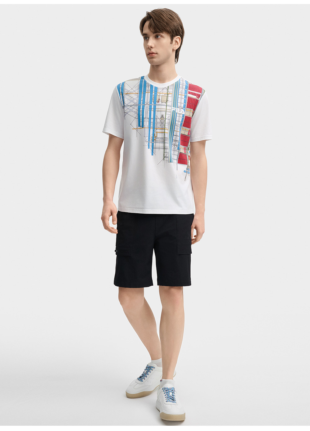 NEW FILA X CENTRE POMPIDOU CORE LIFESTYLE HERITAGE Men Short Sleeve T shirt White Shopee Singapore