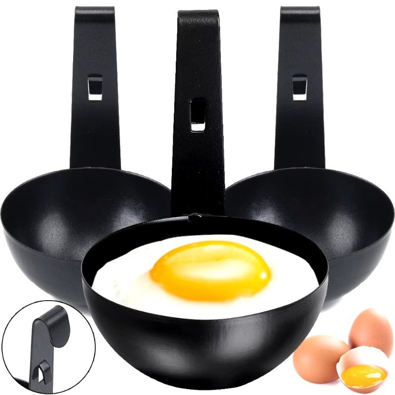1/2/3Pcs Stainless Steel Egg Poacher Non-stick Egg Boiling Heating Mold ...