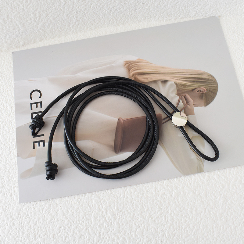 New High Quality DESIGNERS Soft Leather Rope Thin Belt Women's Fashion ...