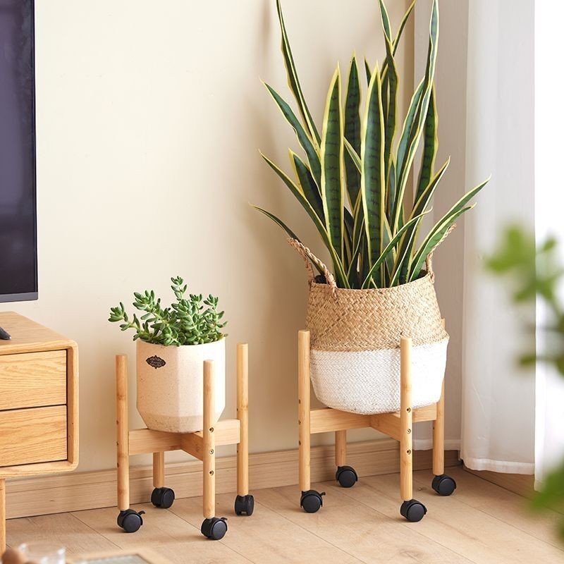 【Ready stock】Movable flower stand with wheels floor cross balcony ...