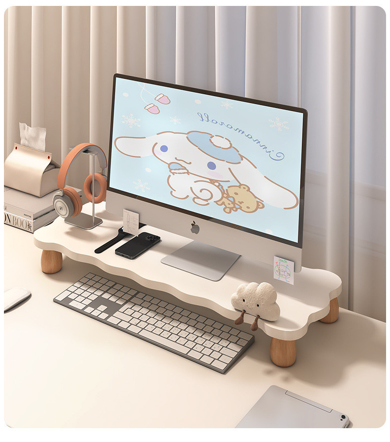 Cloud biscuit Shape Monitor Riser Ergonomic Stand with Storage for PC ...