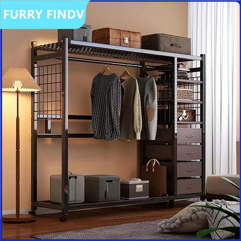 Multifunctional Open Wardrobe Simple Wardrobe Floor-standing Type ...