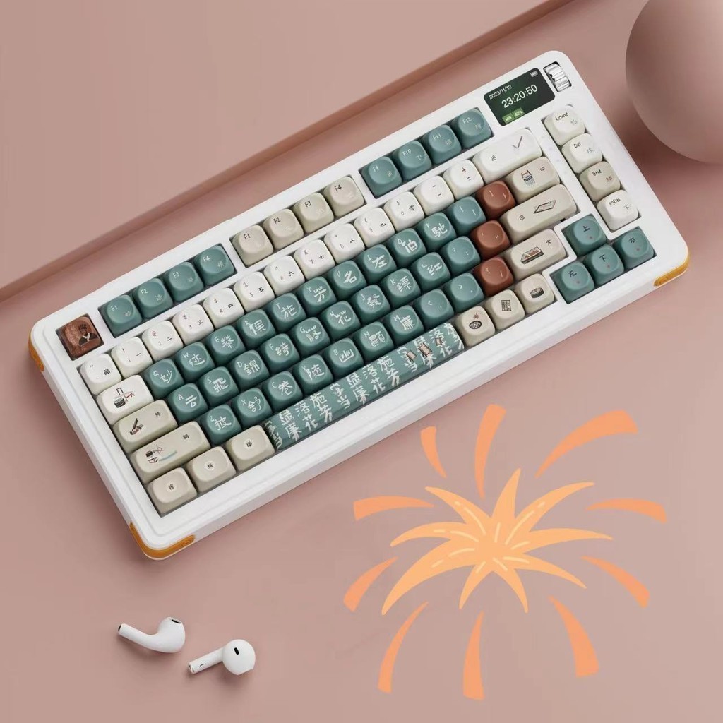 Chinese Style Retro Keycaps PBT Thermal Sublimation Material 6.25u OQO ...