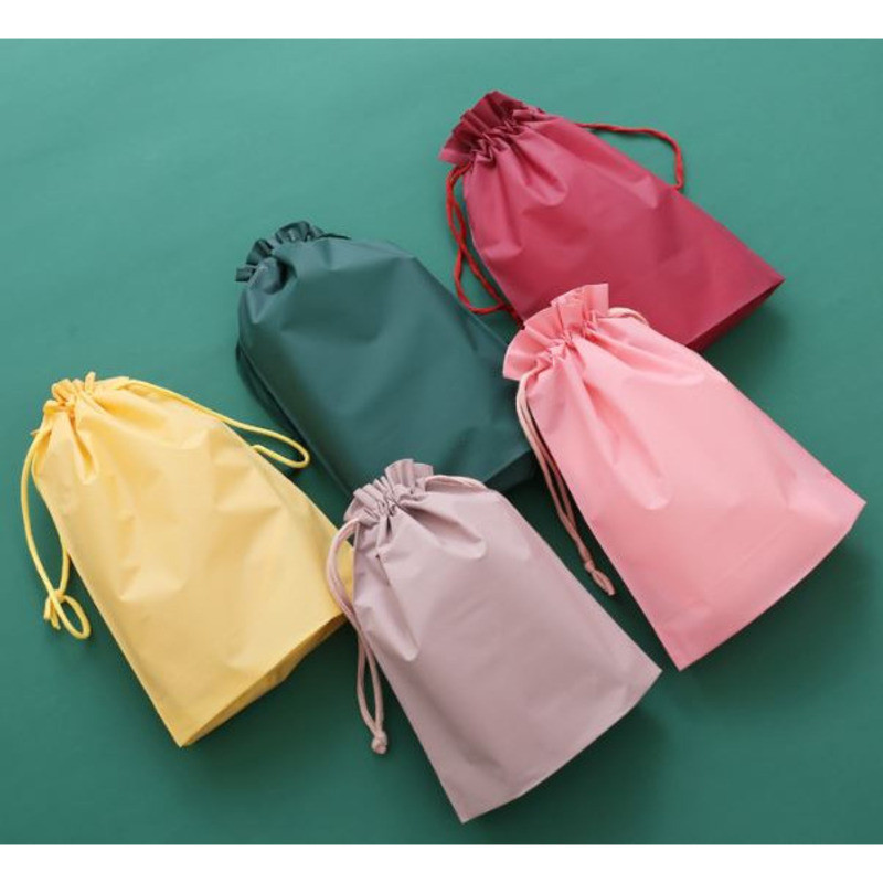 Colorful PVC Drawstring Pouch Plastic Gift Bag PVC Pouches Birthday