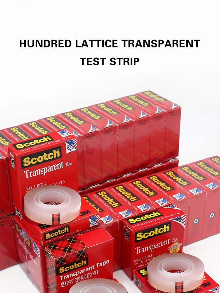 3M Scotch Transparent Tape 600 Tape 600P Ink Adhesion Test Tape Large