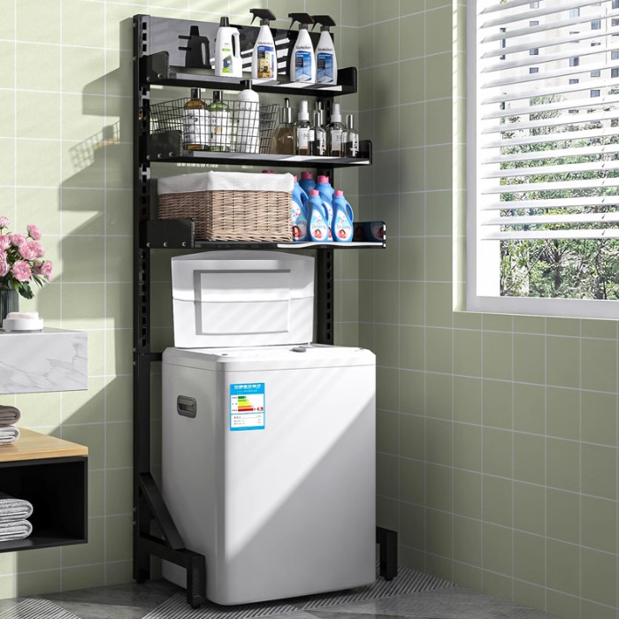 3-Tier Height Adjustable shelf rack for washing machine and dryer ...