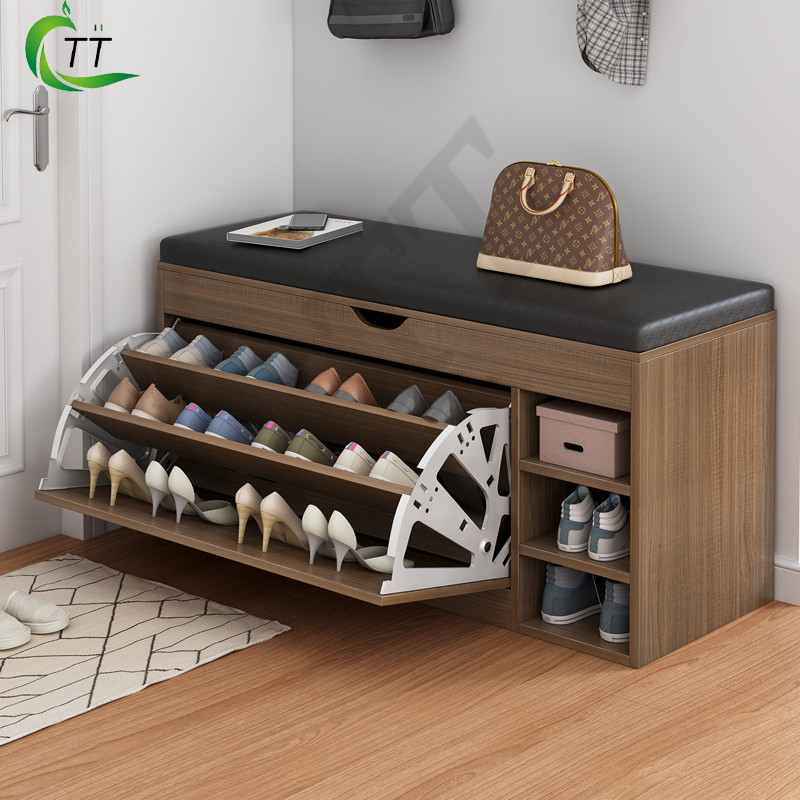 TT Shoe Rack Enter The Door To Change Shoes Stool Can Sit On The Flip ...